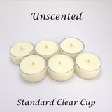 Tealight Candle - Unscented - Standard Clear Cup